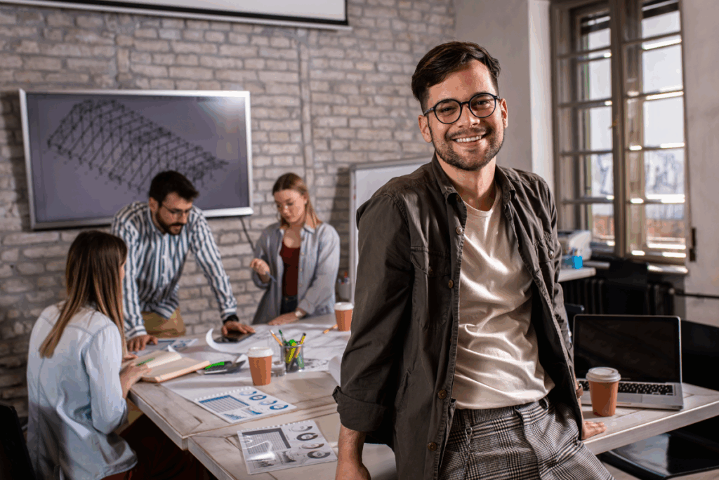 Portrait of a male leader of a startup business