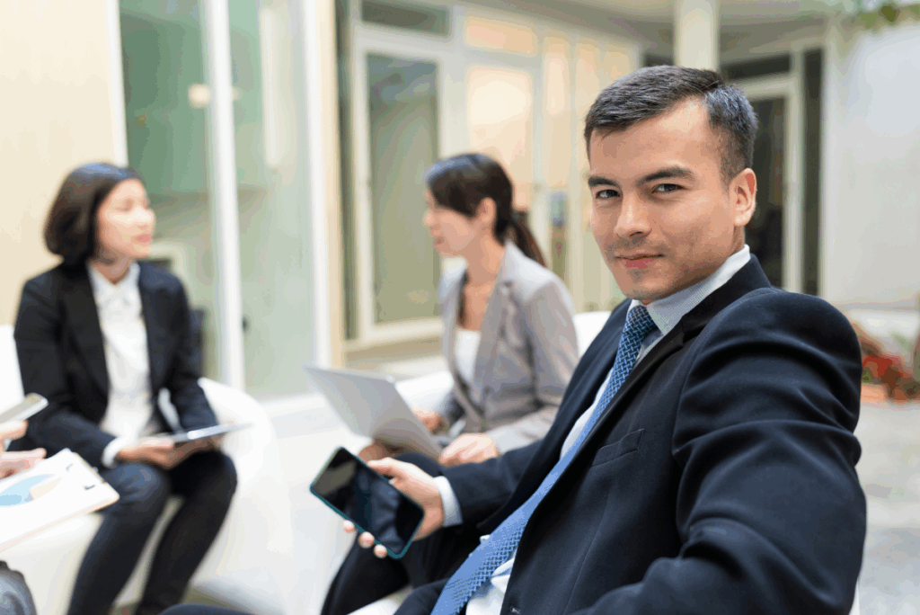 Portrait of male business person