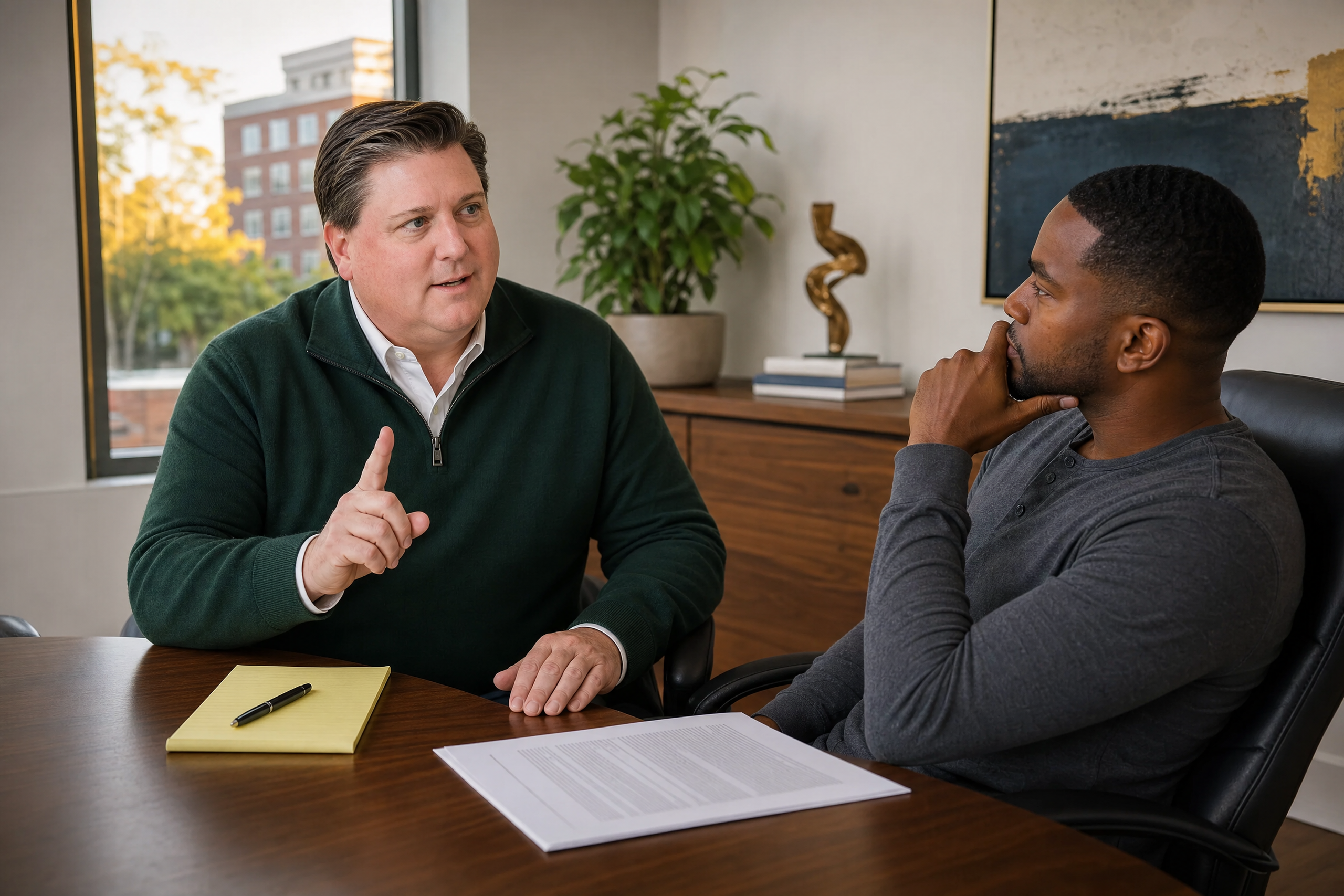 ic agreement attorney client meeting interior for Independent Contractor Agreements: What Georgia Businesses Should Get In Writing